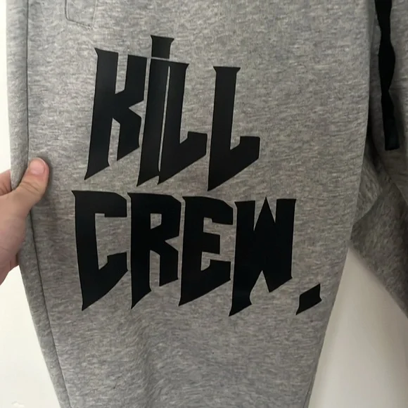 Kill Crew Gray Men's Jogger Pants - Picture 3 of 6